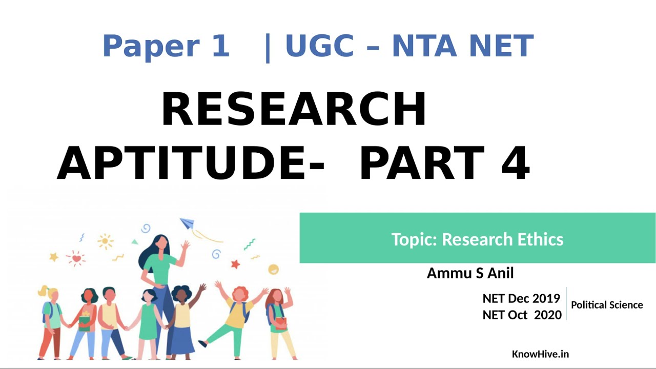 Research Ethics | Paper 1 | UGC NTA NET | Research Aptitude # 4 | Ammu S Anil