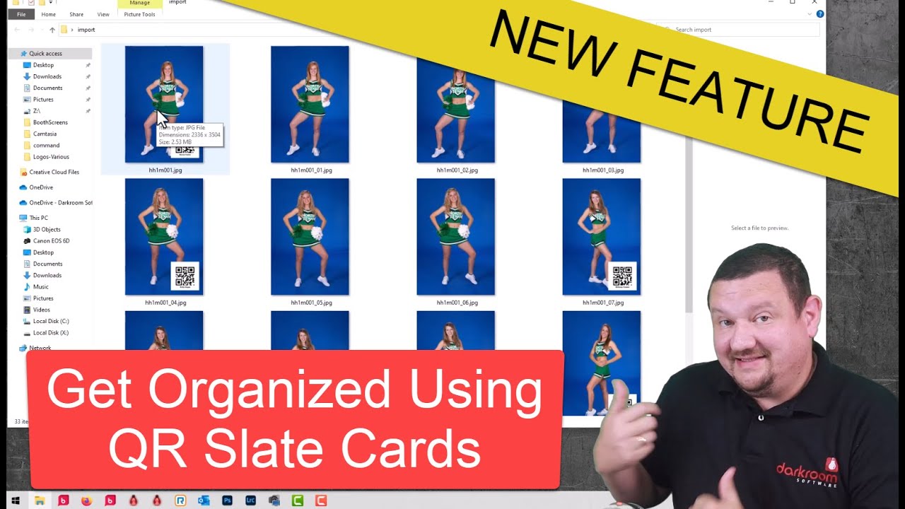 Import and Organize Using QR Slate Cards in Darkroom Core.