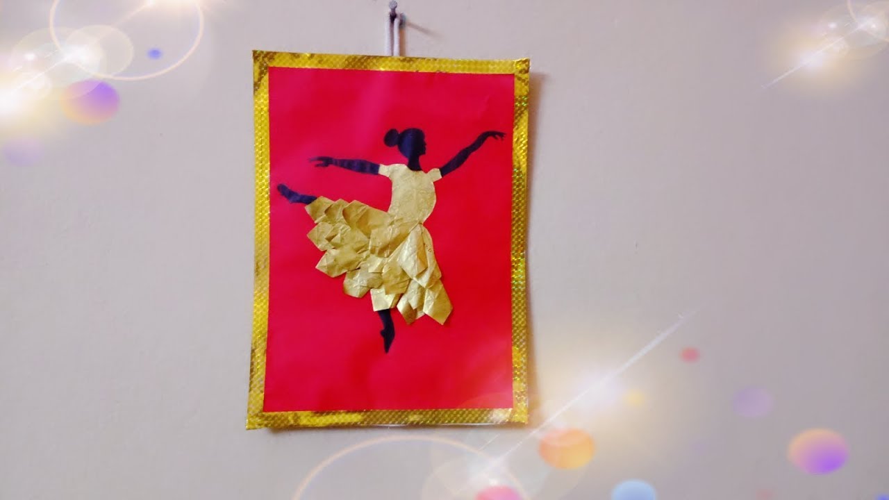 Dancing girl | Wall hanging | Reuse Waste Choco /Sweet wrappers | DIY
