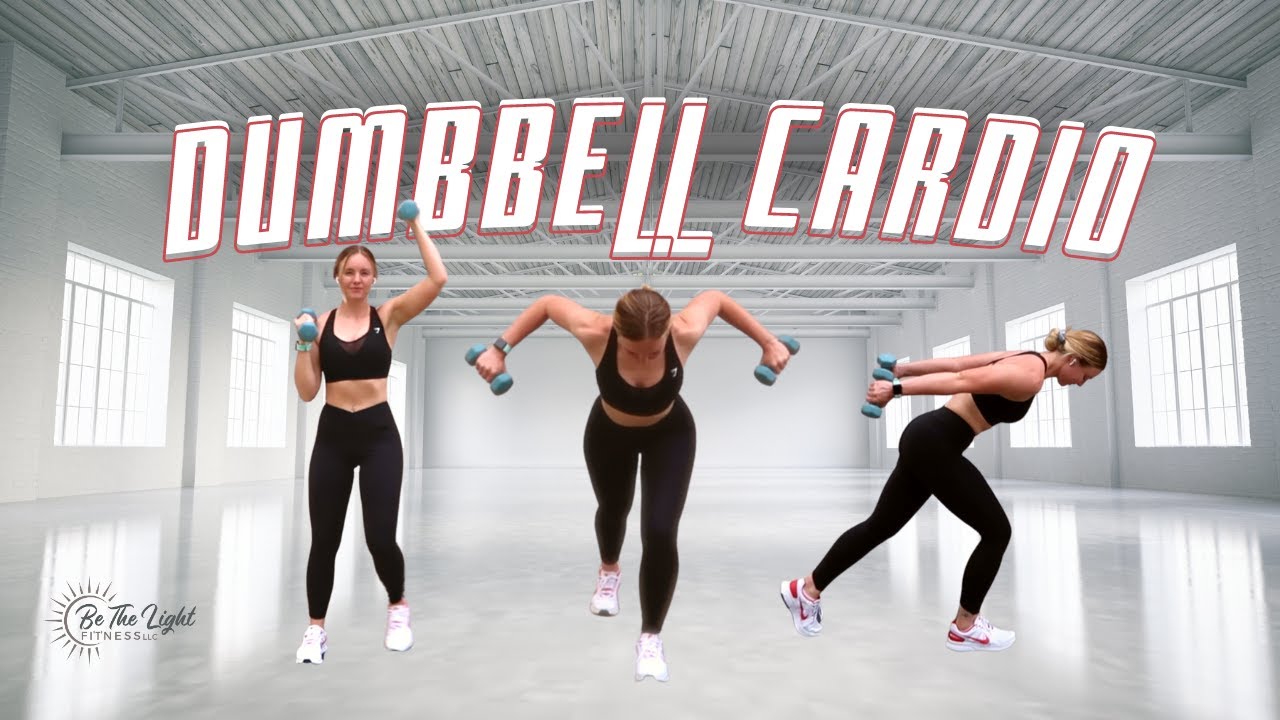 20 MIN Dumbbell Cardio - Full Body Sweat Sesh / Fast Paced - Calorie Burning