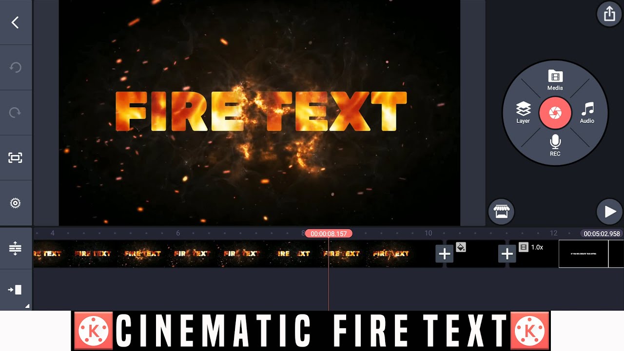 fire intro ||  fire text effect kinemaster || how to make fire text in kinemaster