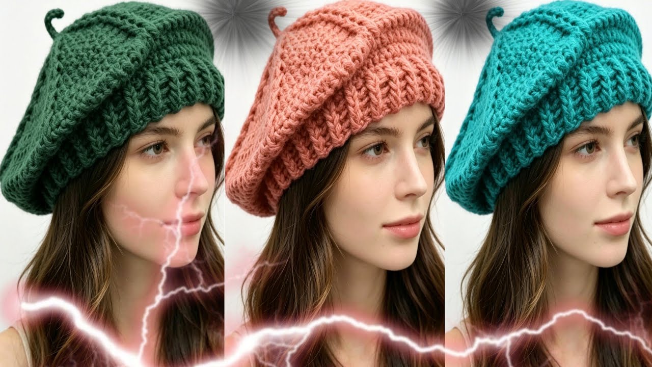 ⛔️ Guau!! Impresionante la BOINA GAUCHA más fácil de TEJER A CROCHET (Es una LOCURA su VENTA) 😱
