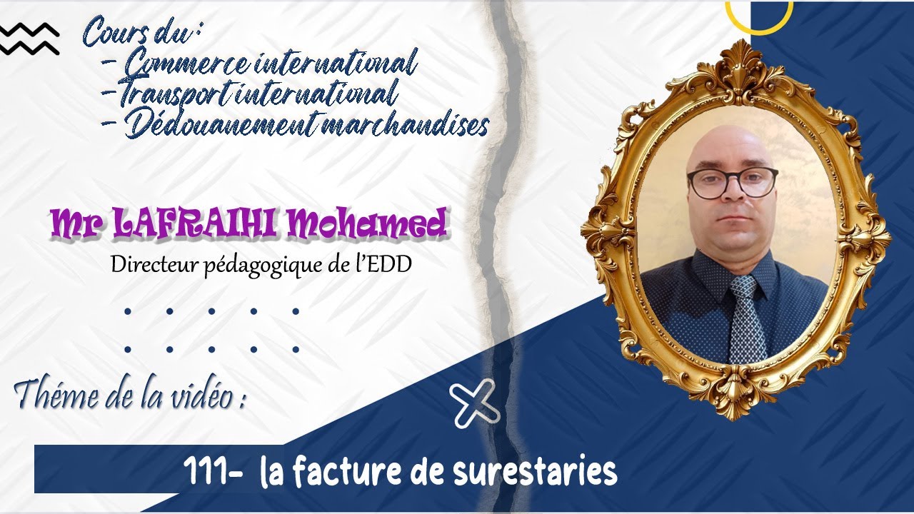 111-  la facture de surestaries