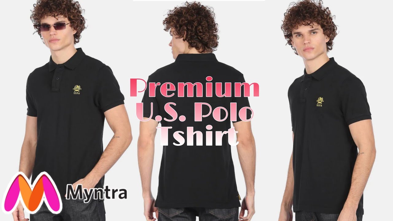 UNBOXING:- U.S. Polo Assn Tshirt |  Black Colour | For Men | From Myntra | Under ₹499 |👍👍👌