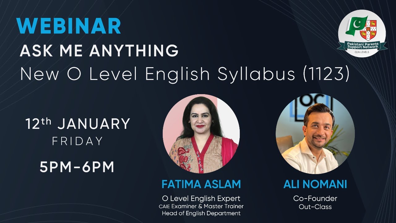 Ask Me Anything: New O Level English Syllabus (1123)