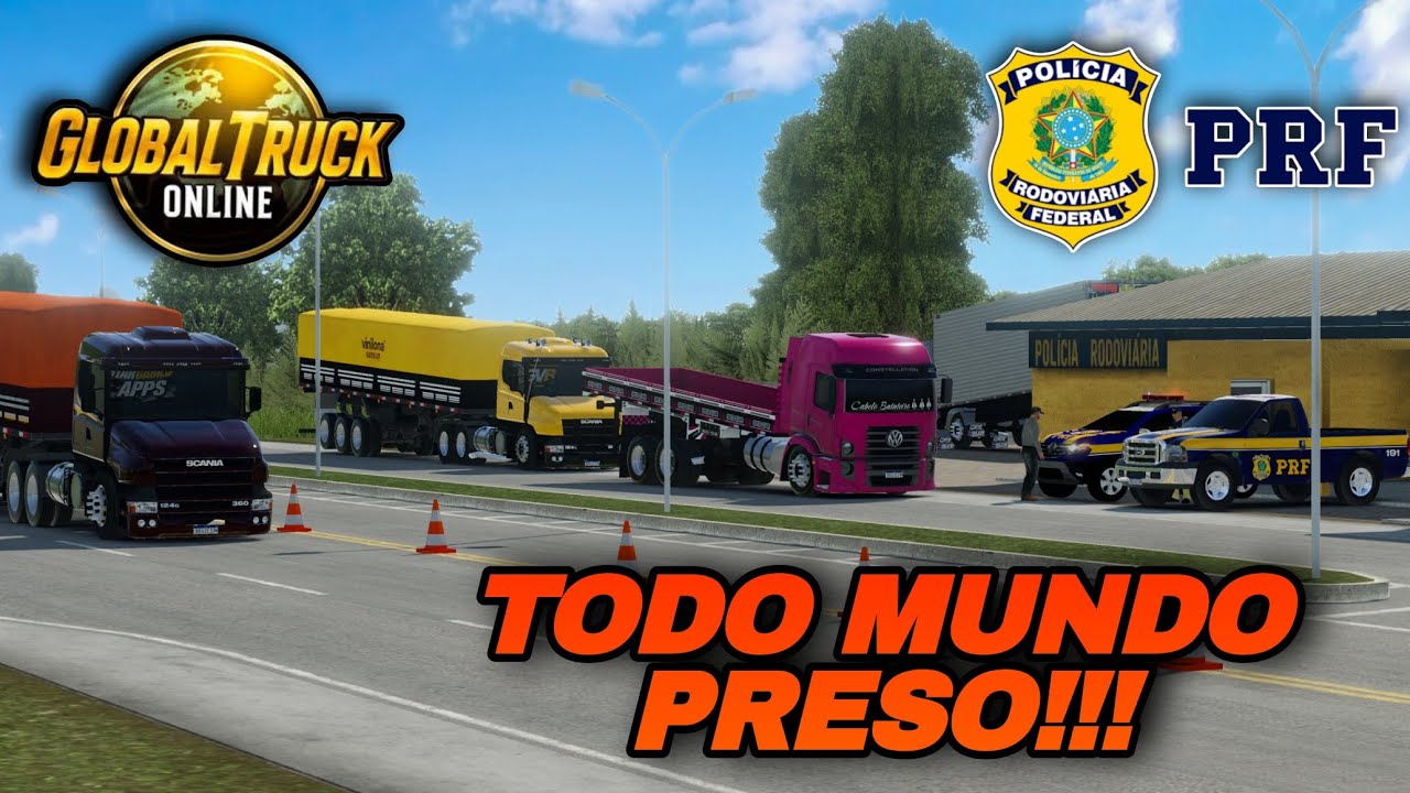 VLOG!!! PRF PRENDEU MEU CAMINHÃO E DEU VÁRIAS MULTAS NO COMBOIO 😰🚛🏄🏻‍♂️ ( GLOBAL TRUCK ONLINE)