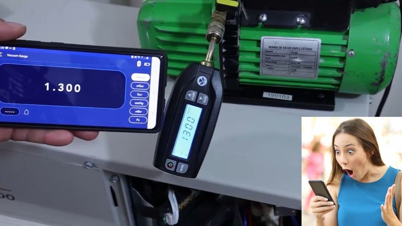 COMO USAR VACUOMENTRO DIGITAL MASTERCOOL PELO CELULAR - &Eacute; BOM! FUNCIONA!
