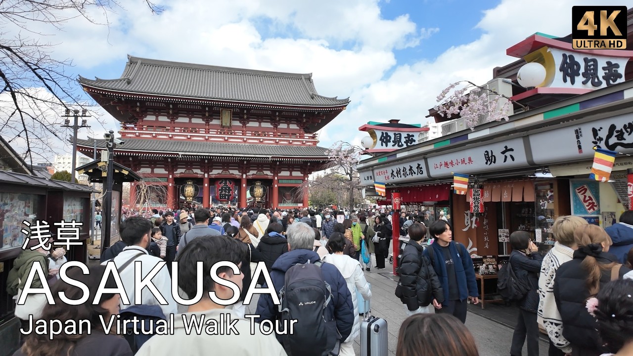 Tokyo Walk 4K 🇯🇵 From Asakusa Senso-ji to Skytree & Kameido | Sunny Day Walking Tour