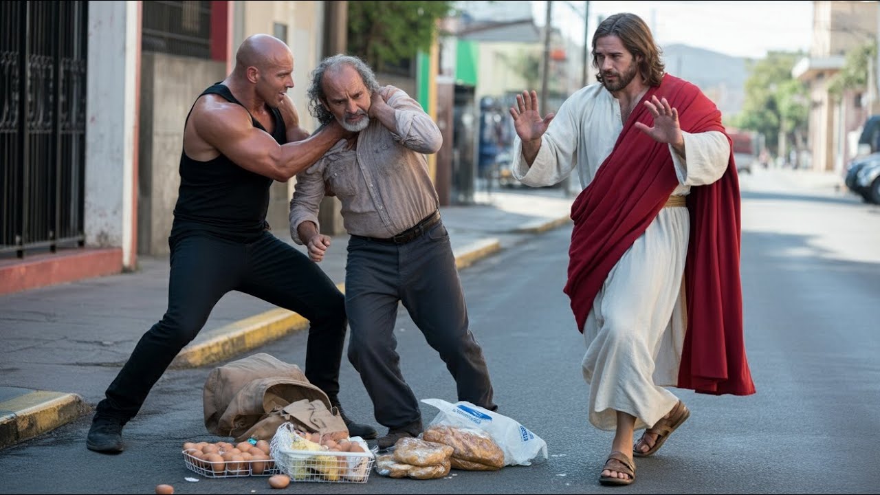 'TE VOY A ENSEÑAR RESPETO' LE GRITÓ UN MATÓN AL ANCIANO EN EL SUELO... JESÚS MIRABA