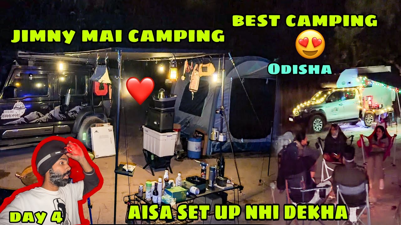 Finally Odisha ki apni first Camping Location pahuche😍 Jimny ka Camping set up dkh kr yakeen nh hua😱