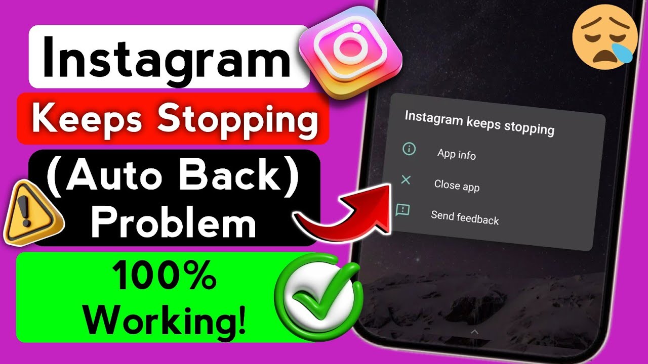 Fix Instagram Autoback Problem Today I Fix Instagram Keeps Stopping Problem Today | Insta Auto back 