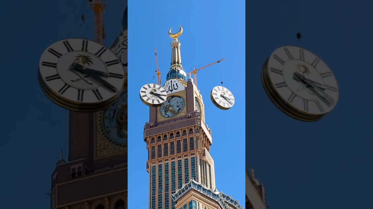 Mecca&rsquo;s iconic clock tower. A tribute to divine order, #cgi #meccaclocktower #shorts #youtubeshorts