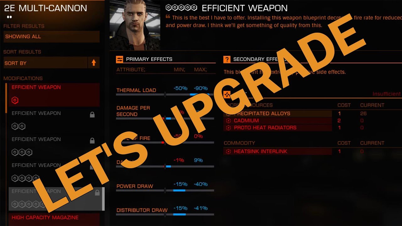 Elite:Dangerous. Let's Upgrade. Efficient Multi-Cannon. Grade 5