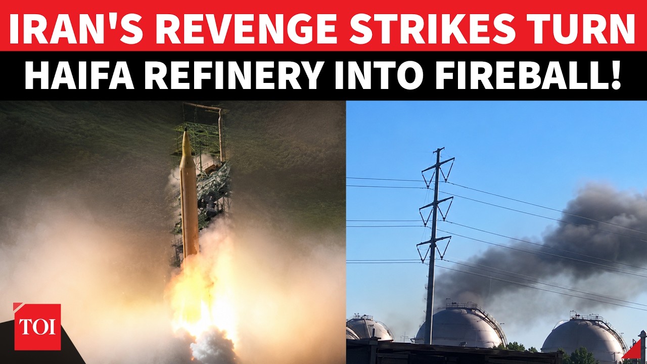 BOOM! Iran's Revenge Strike Engulfs Israel's Key Refinery; Deadly 'THIRD GENERATION' Missiles Fired