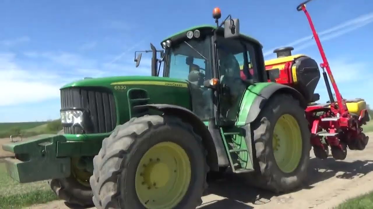 Siew Kukurydzy 2021 u Michała John Deere 6530 Premium Vaderstad Tempo T JCB 535-95 HR Smolice