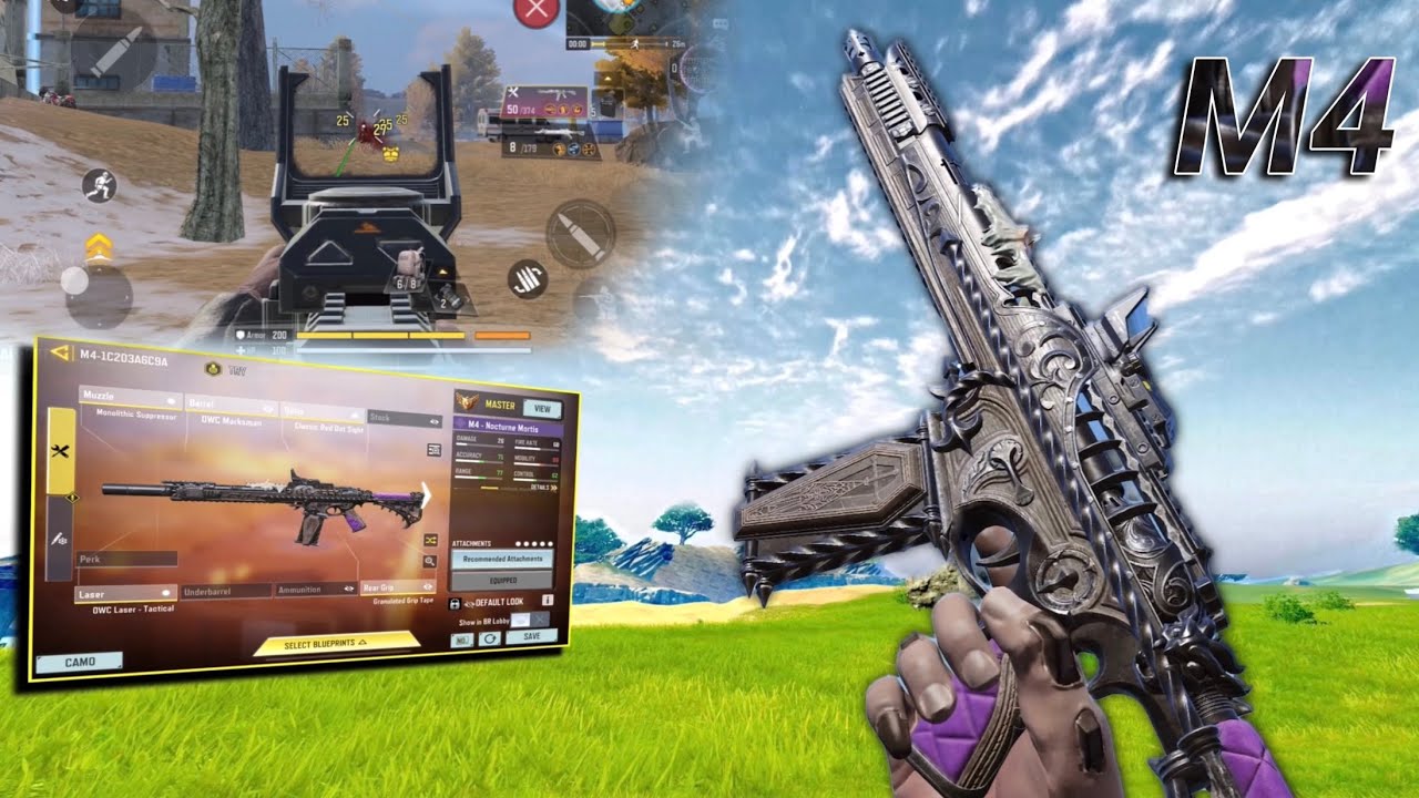 This M4 have ZERO AIM SHAKE in LONG RANGE | Best M4 GUNSMITH in CODM BR | Solo vs Squads