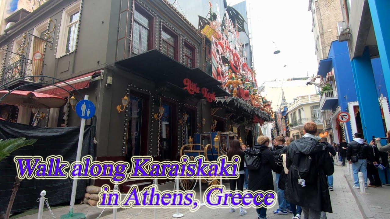 Walking in Greece. Walk along Karaiskaki in Athens. ORANGE ua