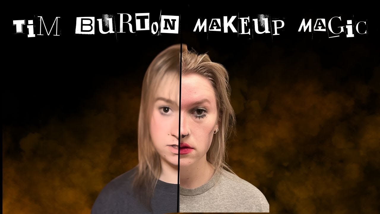 Turning Myself into a Tim Burton Character | Dark Makeup Transformation | Gilly