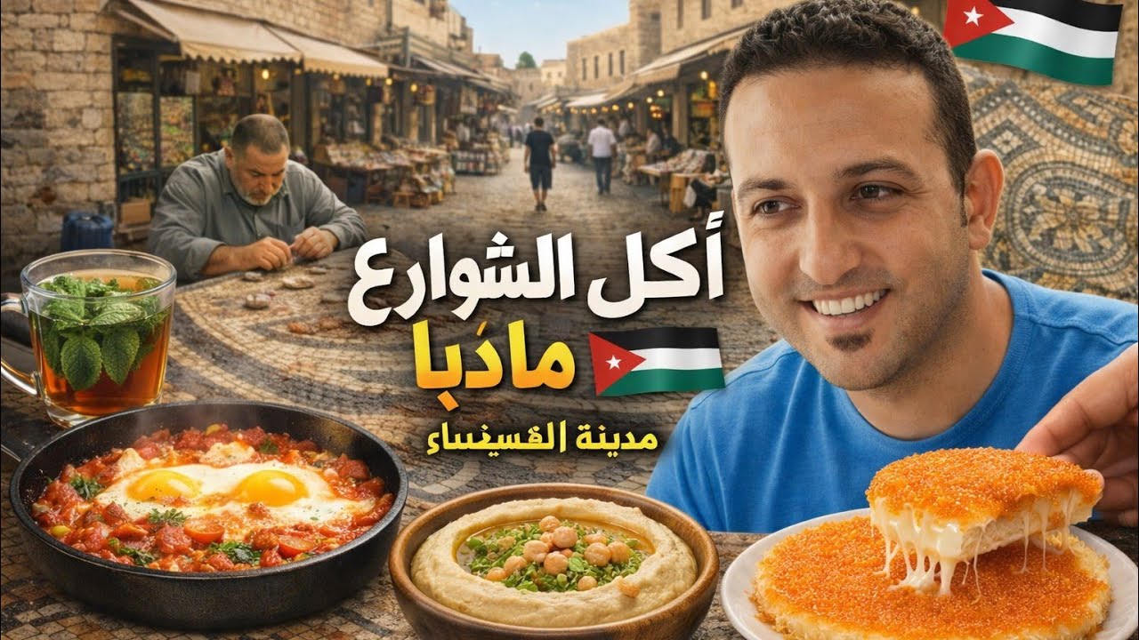 أفطرت بأقدم مطعم في مدينة مادبا 🇯🇴🔥