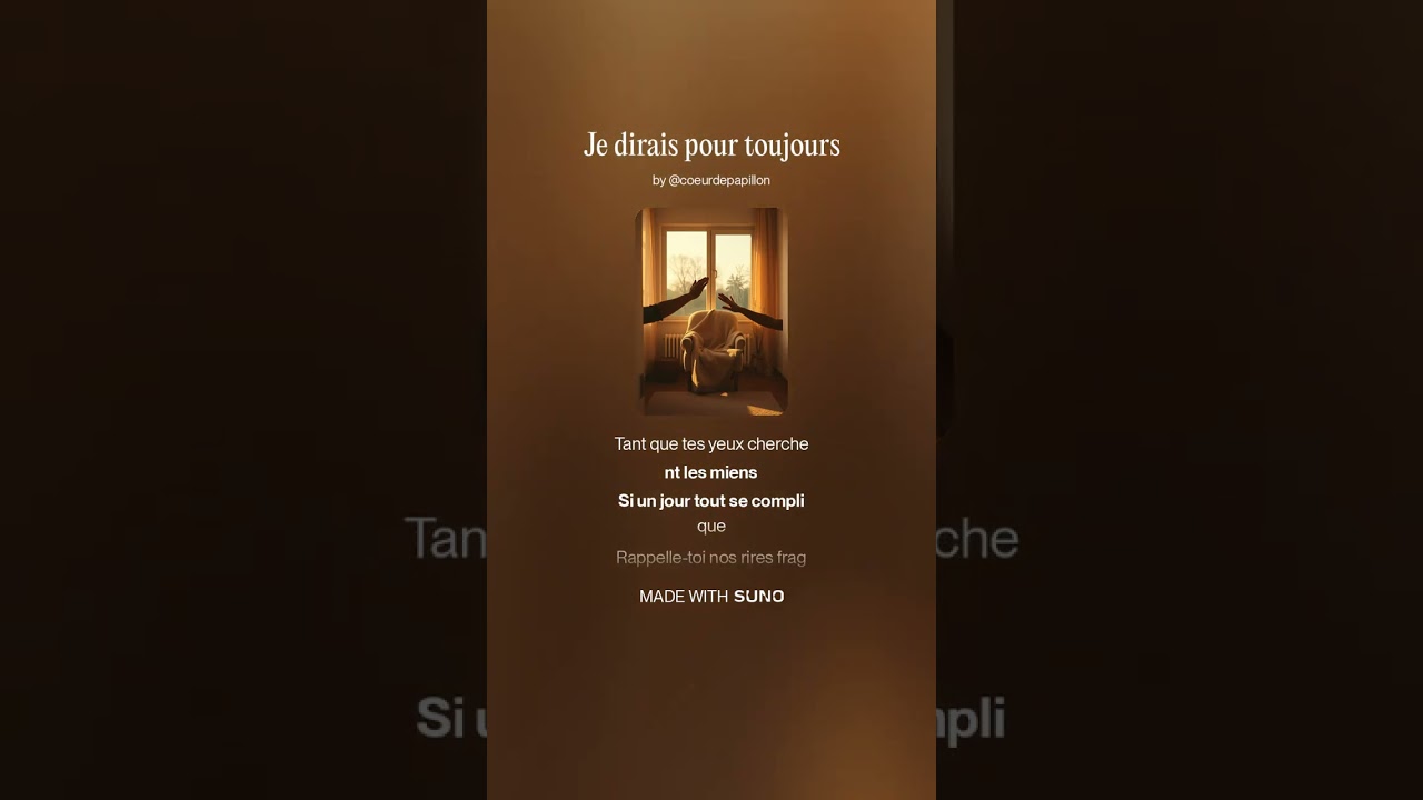 Je dirais pour toujours