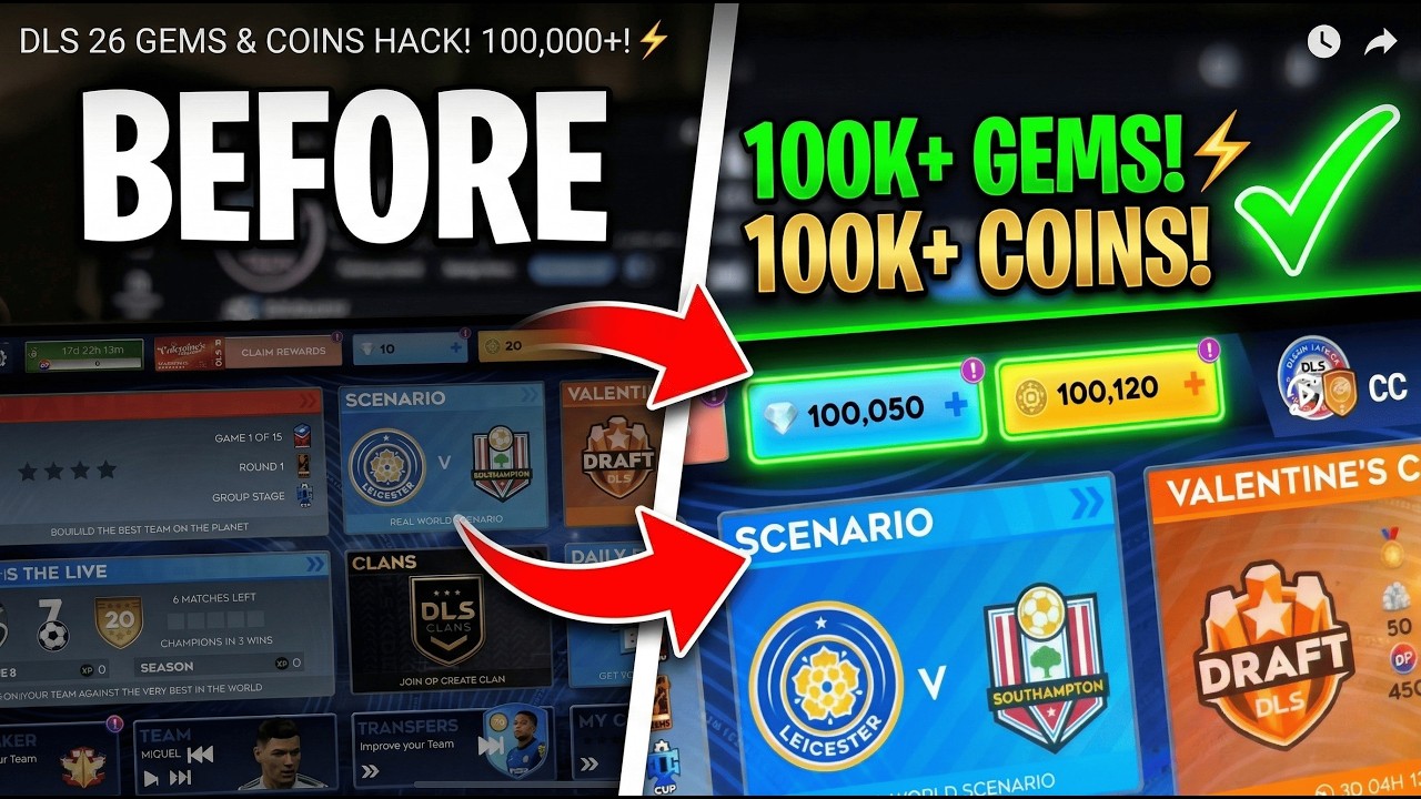 DLS 26 Hack ⚡ How to Get 100,000 Coins & Gems Fast (Live Proof)