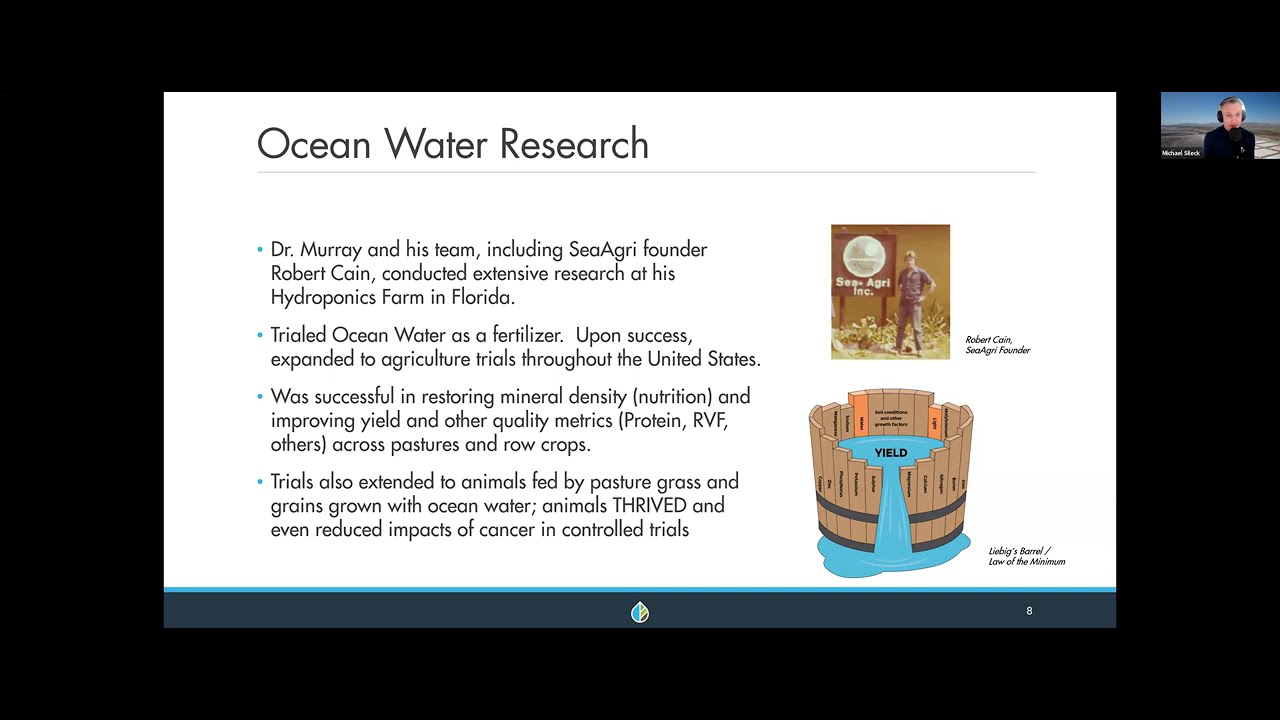 Sea Energy Agriculture & Ocean Minerals in Farming -  Sea-90 Webinar