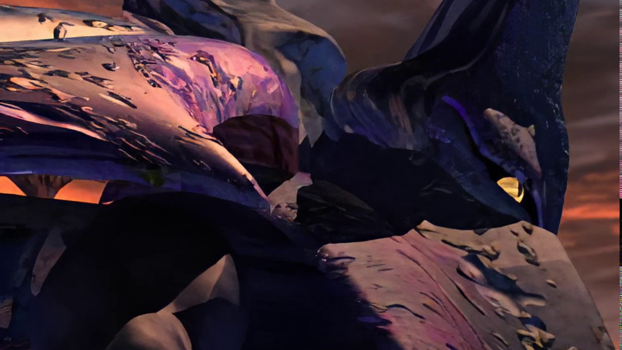 The Sapphire Weapon emerges from the ocean. FMV [Disc 2] Final Fantasy VII
