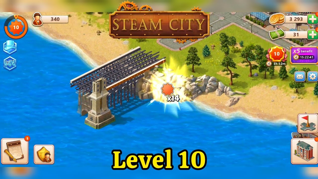 STEAM CITY Gameplay Level UP  10 | City Building Game