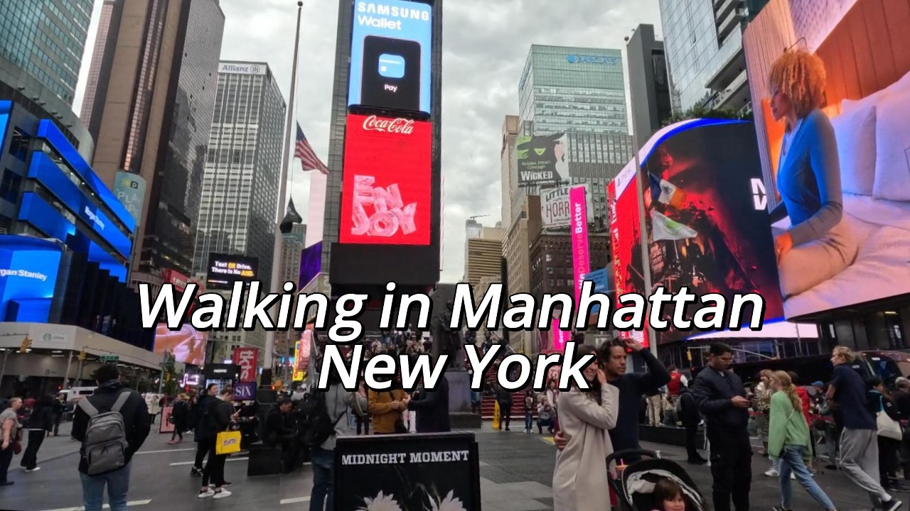 🗽 Walking in Manhattan, New York | Exploring the Megacity Vibes & Times Square Energy 🇺🇸