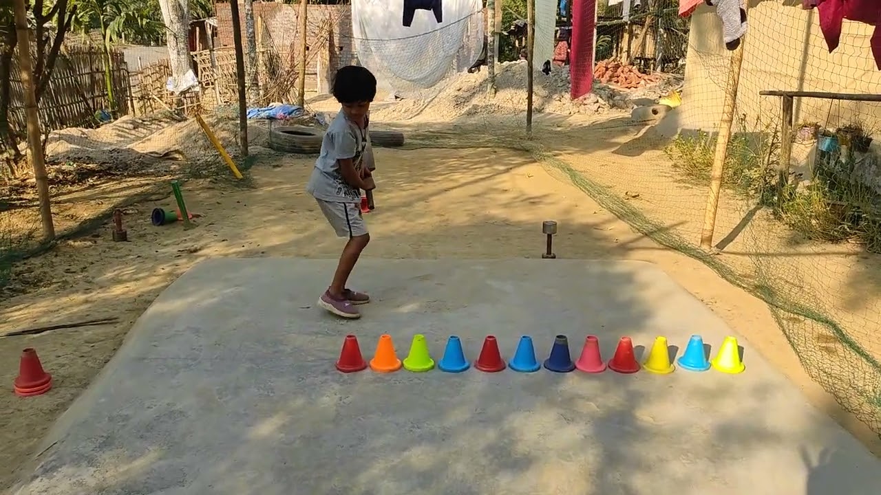Morning session practice with my Daughter cone drills