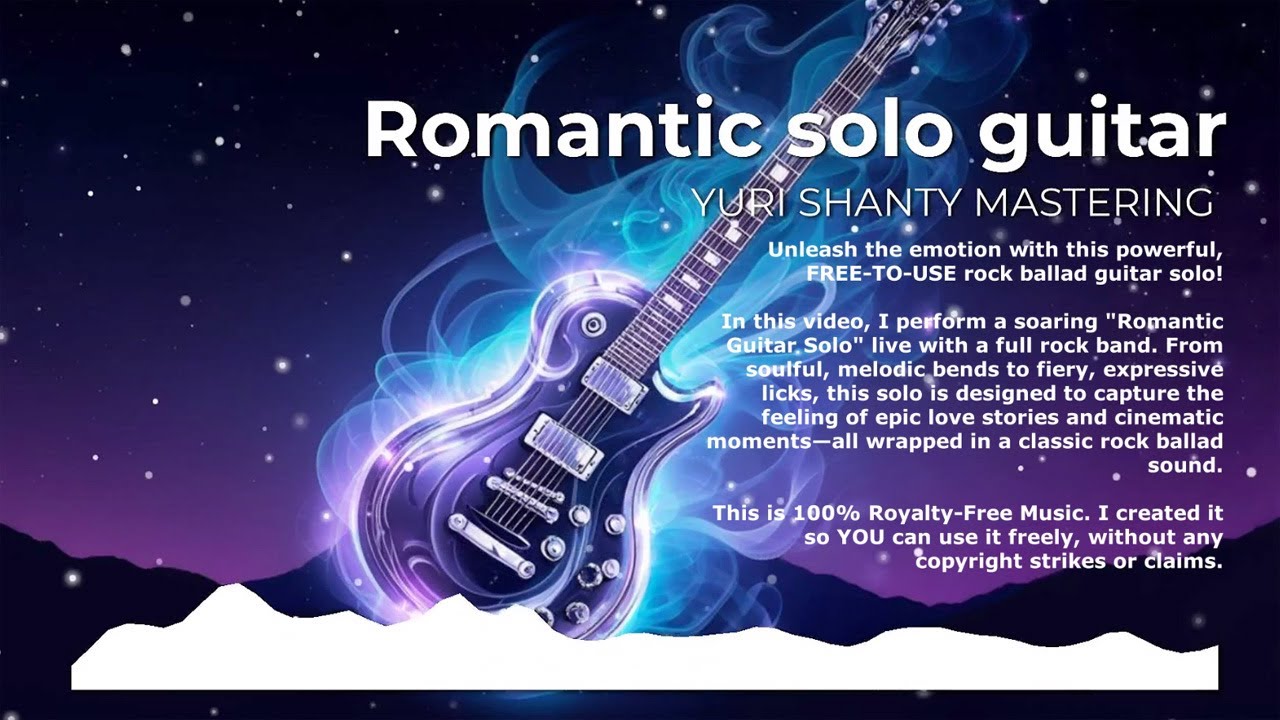 🎸 Epic Romantic Guitar Solo | 100% FREE to Use | Rock Ballad Backing Track | Yuri Shanty