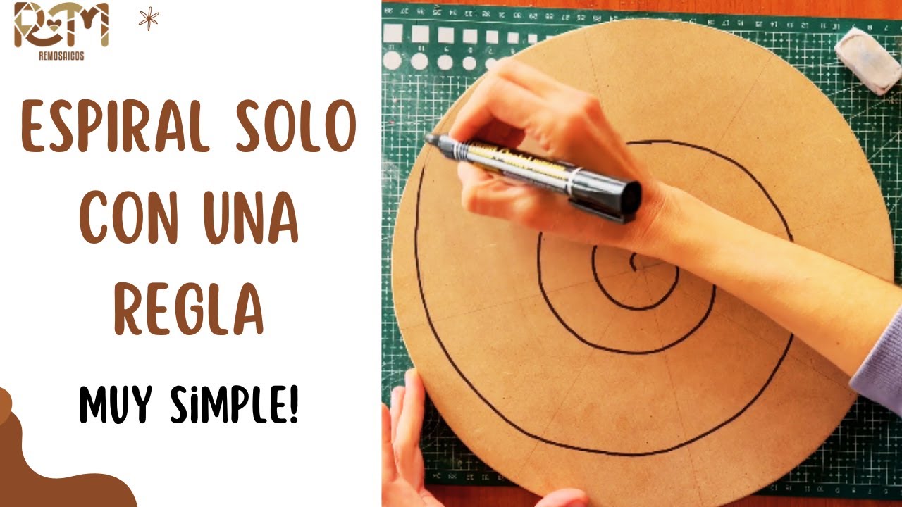 Aprende a dibujar un espiral solo con una regla. Adáptalo como quieras!
