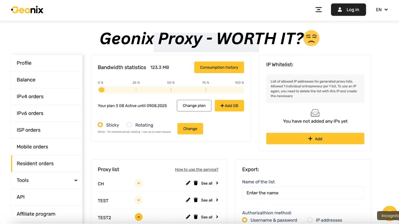 Geonix Proxy Tutorial 2026 | Residential Proxy Setup + Incogniton Browser