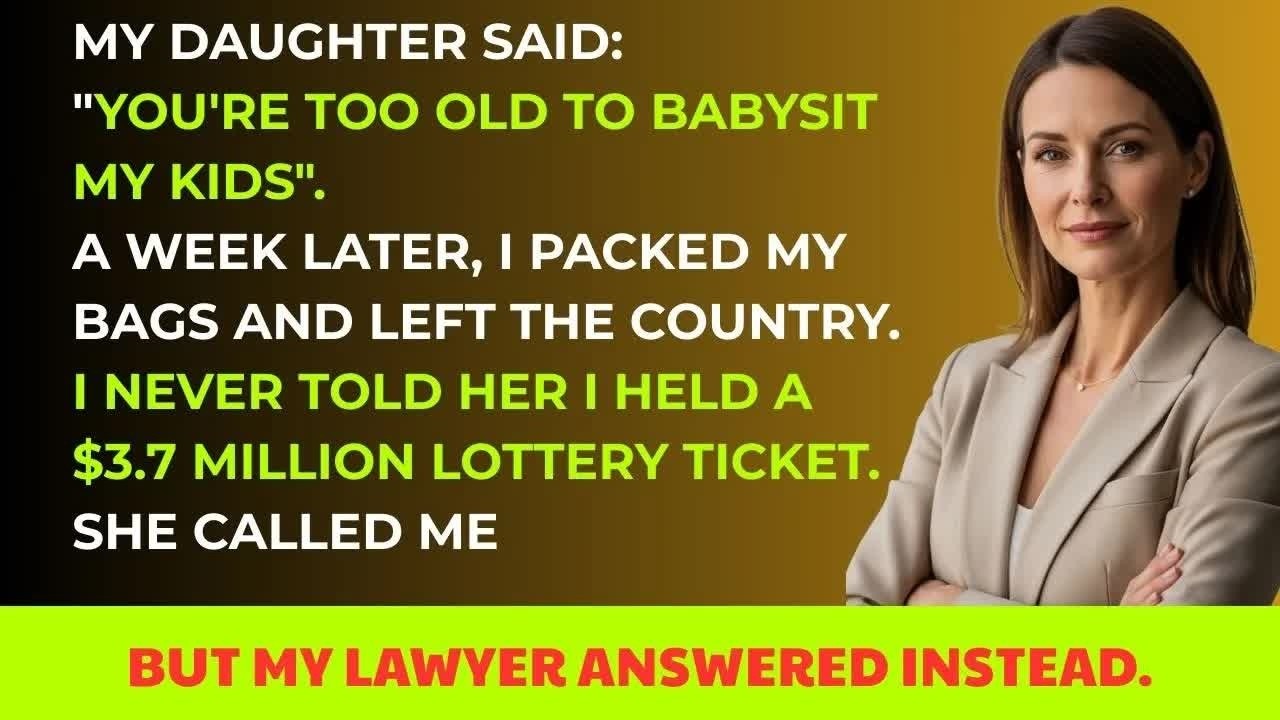 My Daughter Said I Was Too Old to Help — So I Moved to Europe With My Lottery Winnings