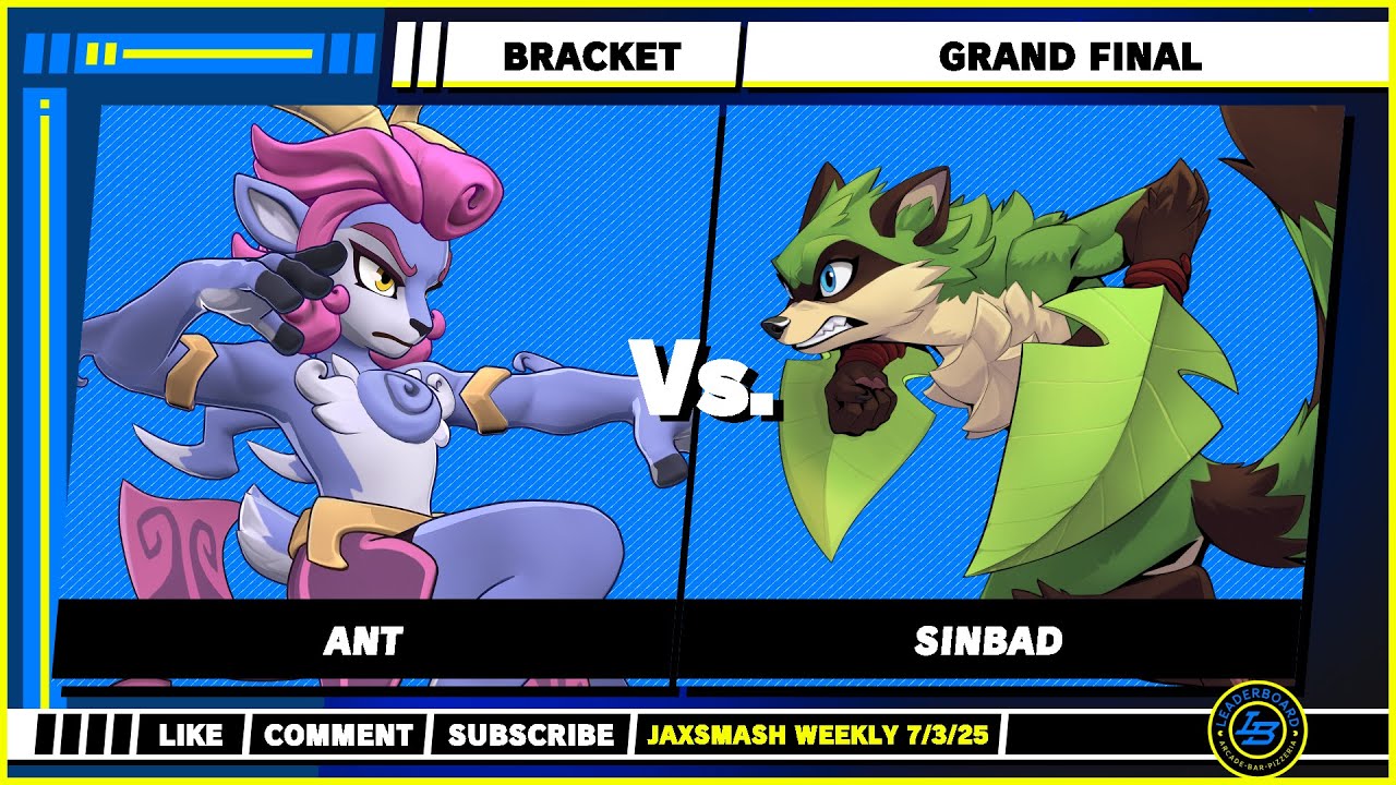 JaxSmash Weekly 7/3/25 - Grand Final - Ant (Absa) VS sinbad (Maypul) - Rivals of Aether 2 - ROA2