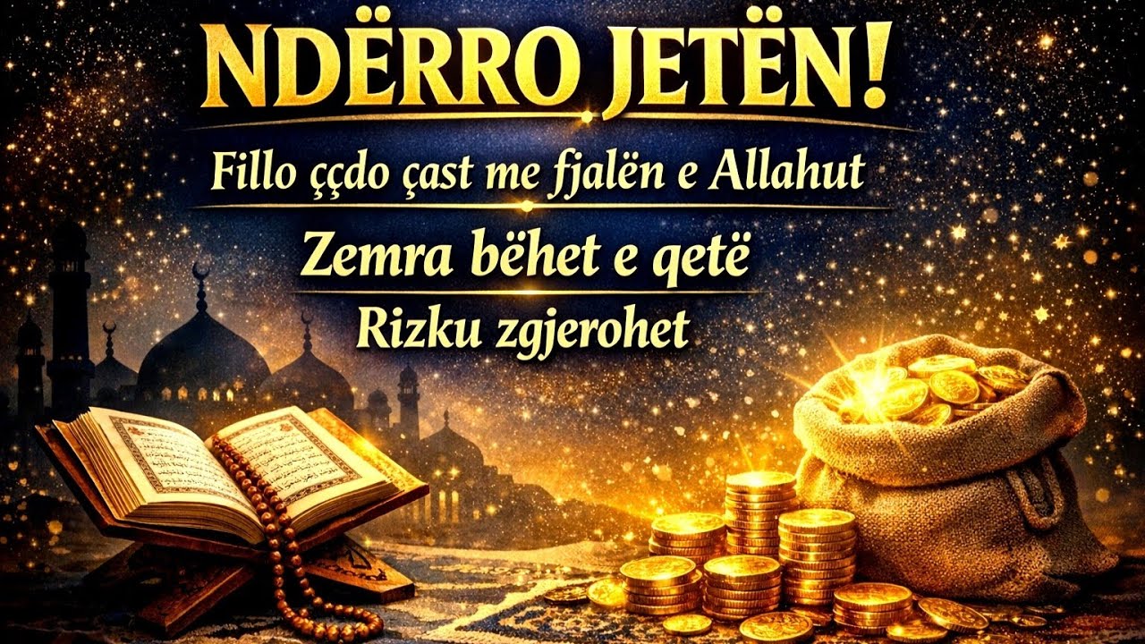 Ndrysho jetën! “Fillo çdo çast me fjalën e Allahut — zemra bëhet e qetë dhe rizku zgjerohet.”