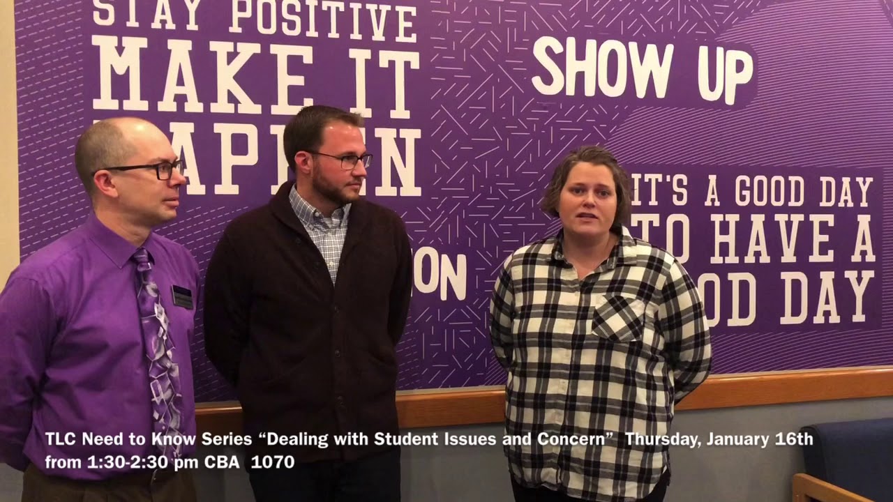 TLC Need to Know Series &ndash; Dealing with Student Issues and Concerns &mdash; Jan 16th 2020 &mdash; KState