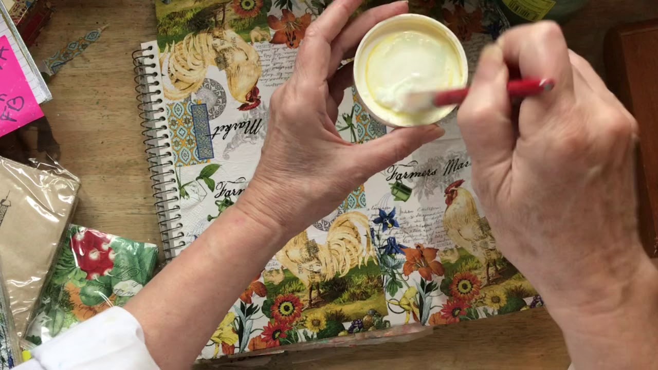 Napkins And White Glue Background for your Junk Journal