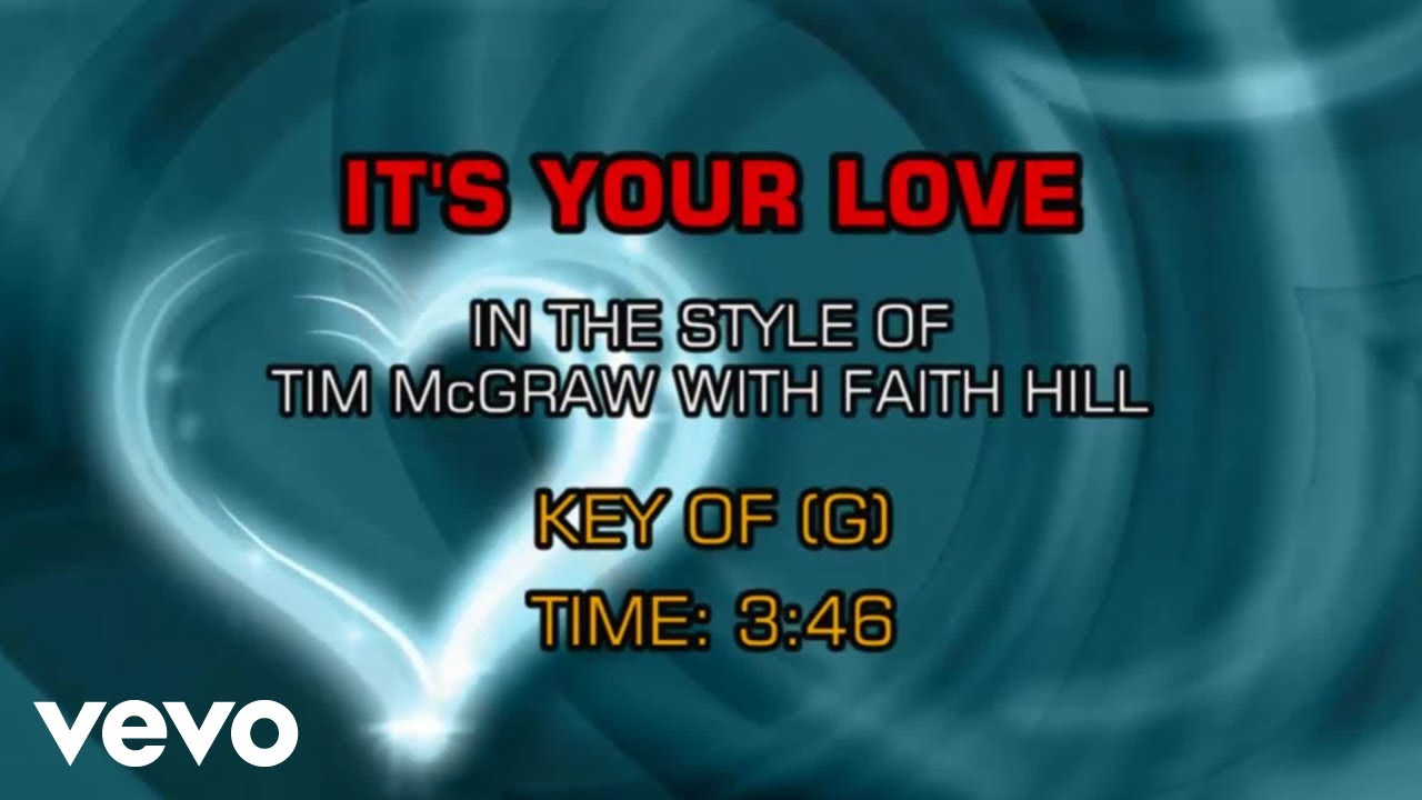 Tim McGraw & Faith Hill - It's Your Love (Karaoke)