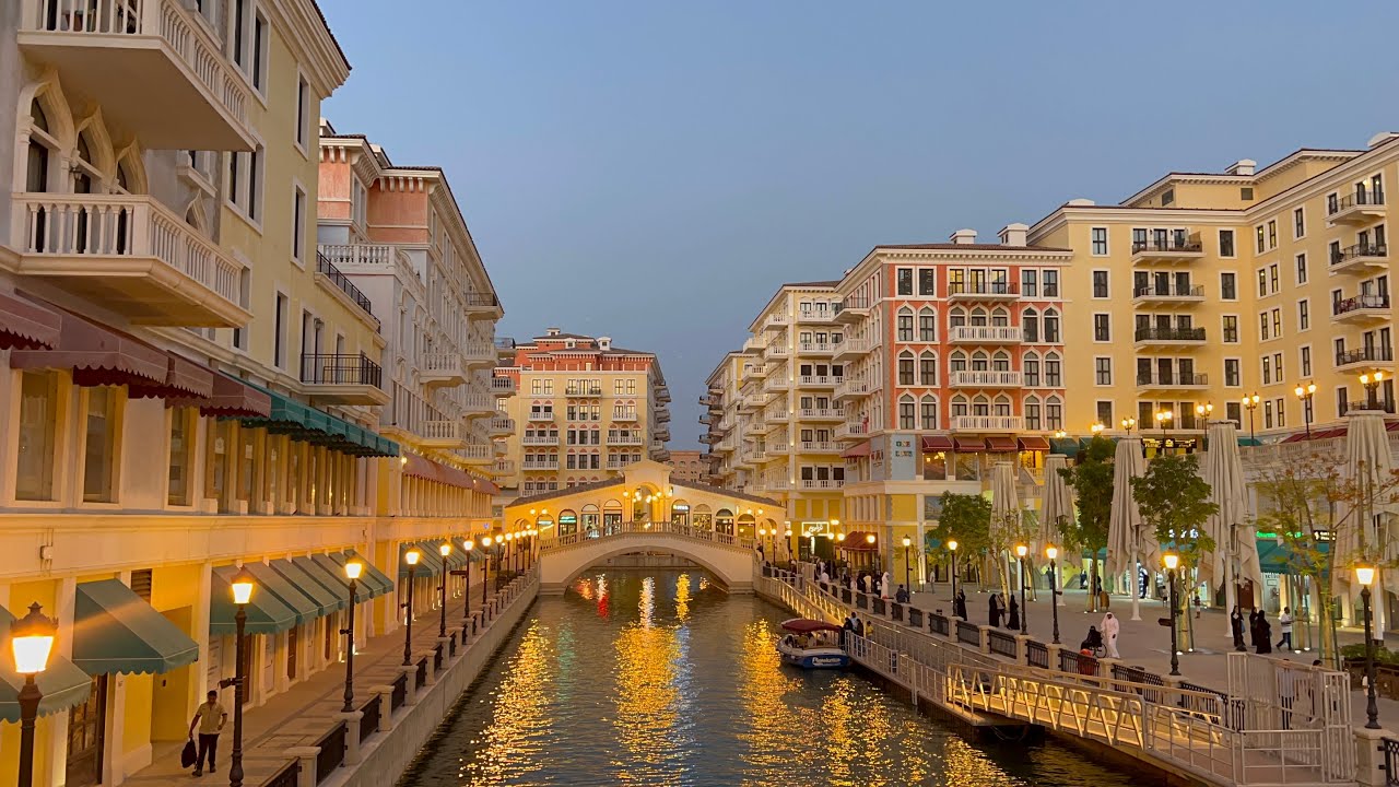 جولة في قناة كارتيه في قطر🇶🇦إيطاليا في قطر🇶🇦مكان ساحر في قطر🇶🇦من أجمل مناطق قطرQanat Quartier Qatar