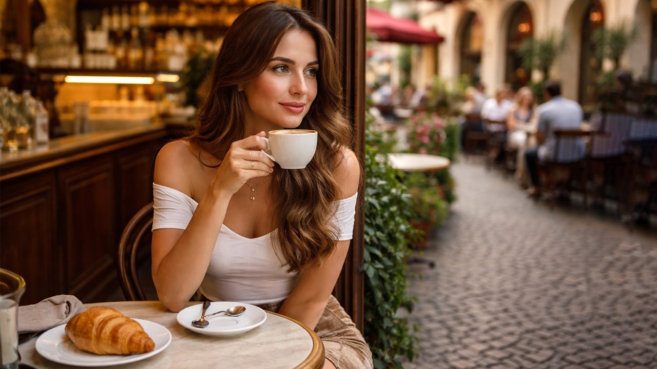 Italian Cafe Relaxing Music ☕ Soft Piano & Guitar for Study, Work, Sleep