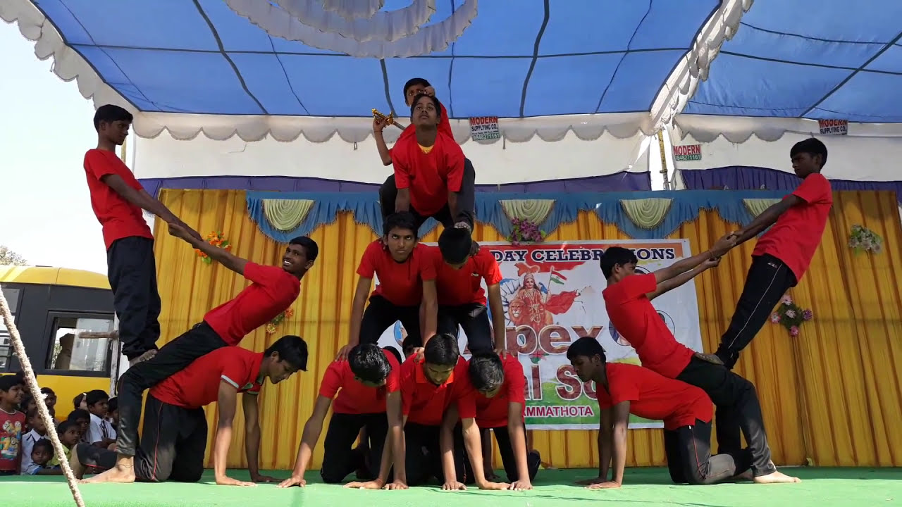 #pyramids Apex Central School Students Republic Day 2018 Heroic performance