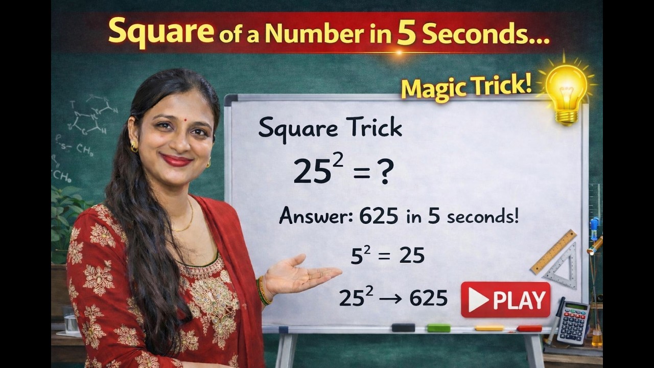 Square of Any Number in Just 5 Seconds! 🔥 Super Fast Trick | LearnWithShikha