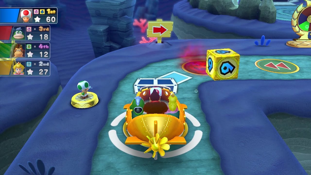 Mario Party 10 Mario Party #656 Toad vs Spike vs DK vs Peach Whimsical Waters Master Difficulty