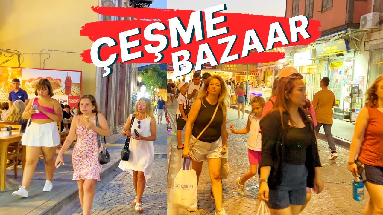 Izmir Cesme Bazaar: Exploring the Charms in 4K - Enchanting Walking Tour #cesme