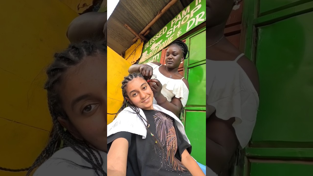 AFRICAN BRAIDS ON INDIAN HAIR 🇮🇳 #kenya #africa #indianvlogger #trending #youtubeshorts