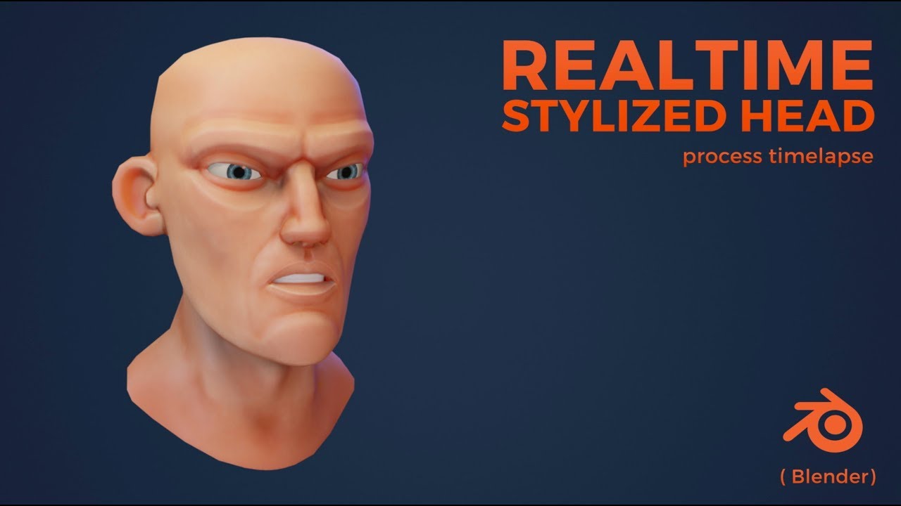 3D Stylized Game Character Head Creation Process | Blender 2.8