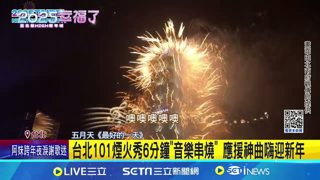 101跨年煙火秀綻放6分鐘! 重現棒球12強奪冠時刻 不只跨年煙火精彩! 101首獻光雕秀8位台灣英雄現身│記者 柯佩瑄 王承義│新聞一把抓20250101│三立新聞台