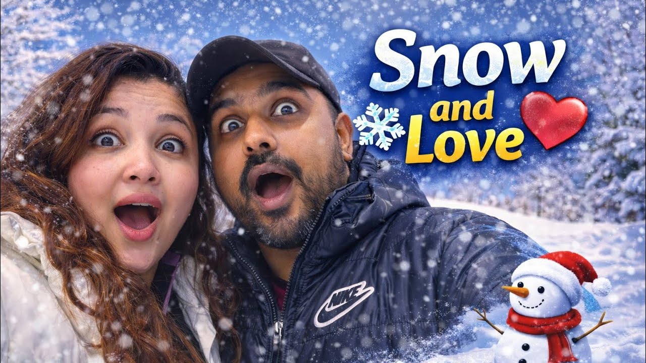 හිම බලන්න ගිහින් වෙච්ච දේ 😱😱🩷 #snow #snowfall #snowman #snowboarding #snowrunner 