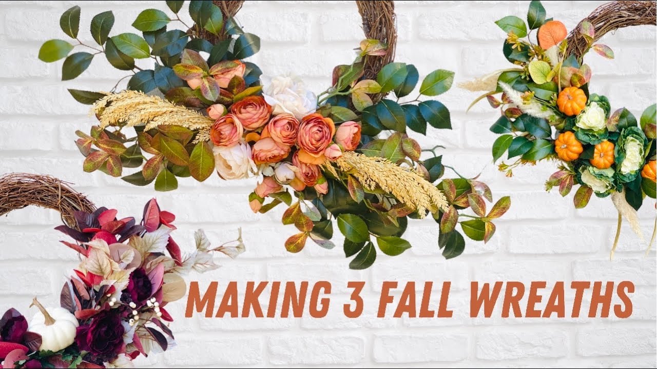 3 Different Fall Wreaths/ Making high end fall wreaths #wreathmaking